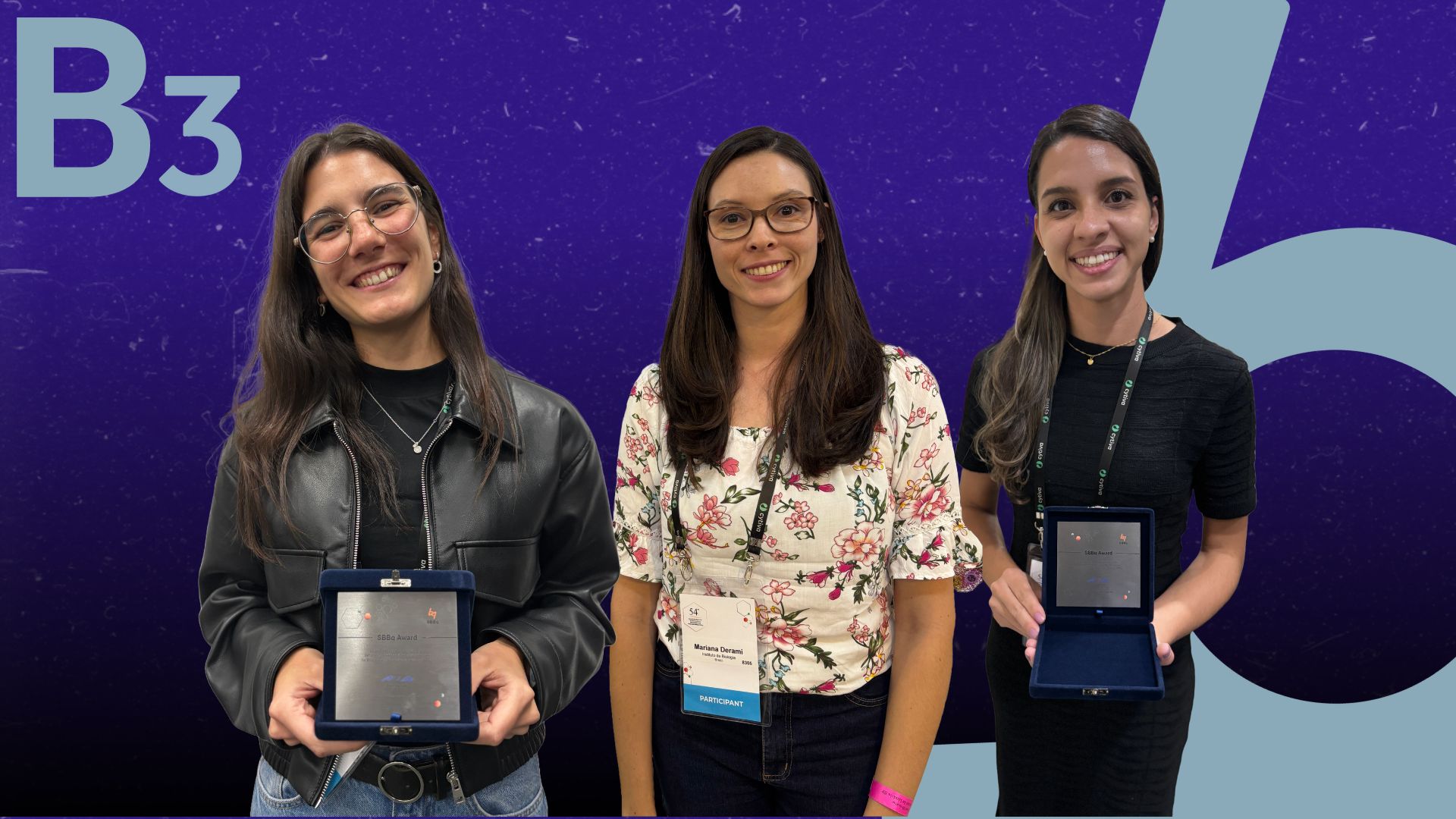 Leia mais sobre o artigo [en] Alunas do CEPID B3 levam 3 prêmios na 54ª Reunião Anual da SBBq